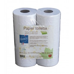 Papier toilette recyclé papeco francais écolabel -  6 rouleaux de 400 feuilles