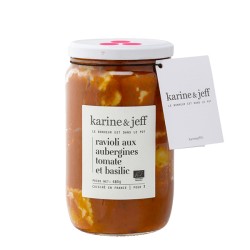 Karine et Jeff Raviolis Aubergines Tomates et Basilic  680g