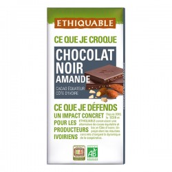 Chocolat noir café amande Pérou/Equateur BIO 100g Ethiquable