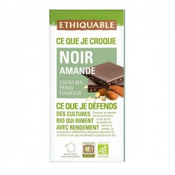 Chocolat noir amande pérou/haïti bio 100g
