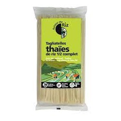 Tagliatelles thaïes de riz 1/2 complet bio sans gluten 400G Autour du riz