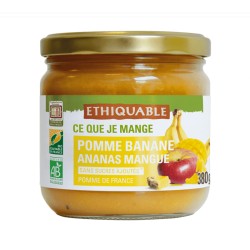 Purée pomme banane ananas mangue BIO 380g / Pomme de France