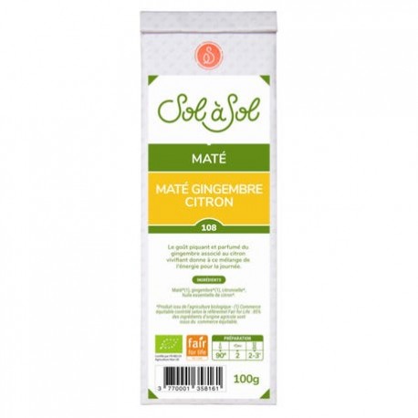 Maté Gingembre et citron - 100g