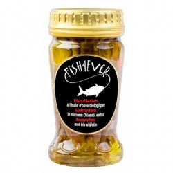 Filets d'anchois à l'huile d'olive extra vierge bio 95 g. Fish4ever