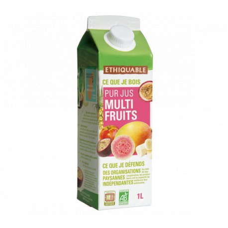 Pur jus multifruits Pérou/Equateur/Madagascar BIO 75cl