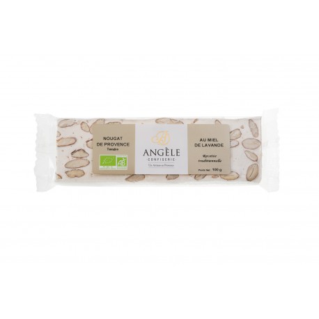 Nougat blanc de Provence au miel de lavande Angèle  100g - Salerne (83)