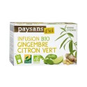 Infusion Verveine Gingembre Mélisse Citron Vert Massif Central et Burkina Faso BIO 30g