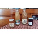 Jus pomme framboise  Bouteille 1 L .Earl de la Garenne