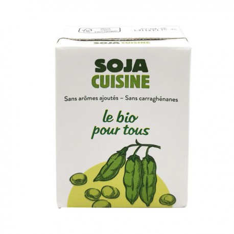 Soja cuisine  bio - 200 ml. Le bio pour tous