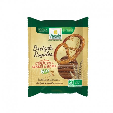 Bretzels royales épeautre sésame bio  125g MDM