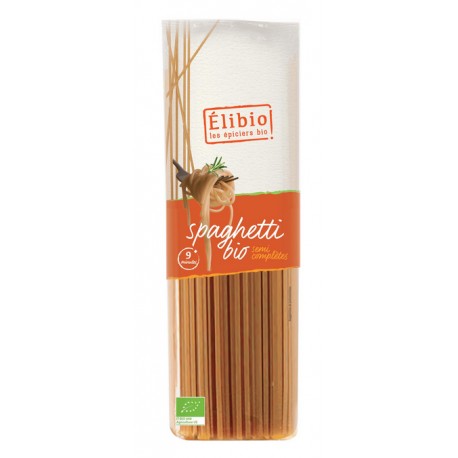 SPAGHETTI DEMI-COMPLET (500G) ELIBIO - EPICIERS BIO