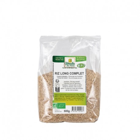 Riz long complet bio - 500g