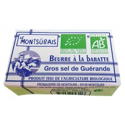 BEURRE DE BARATTE AU GROS SEL DE GUERANDE (250G) MONTSURS