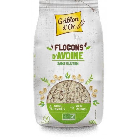 FLOCONS D'AVOINE SS GLUTEN (500G) GRILLON D'OR