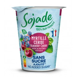 SOJA MYRTILLES CERISE SANS SUCRES AJOUTES (400G) SOJADE