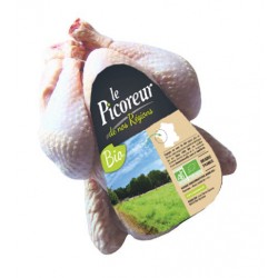 POULET FERMIER BLANC SOUS AT (1.3KG) LE PICOREUR PRIX A LA PIECE!!